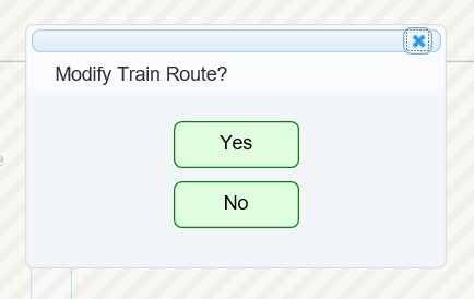 Route Change Confirmation